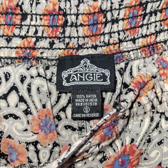 Angie Womens Boho Print Wide Leg Pants Size S Rayon - Picture 6 of 10
